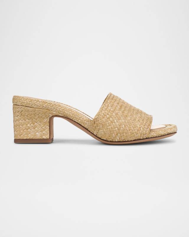 Ariana Raffia Mule Sandals